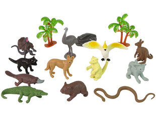 Australijos gyvūnų figūrėlių rinkinys LeanToys, 12 vnt. kaina ir informacija | Žaislai berniukams | pigu.lt