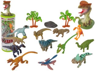 Набор Фигурки Животные Динозавры 12 шт. Аксессуары в трубке цена и информация | Игрушки для мальчиков | pigu.lt