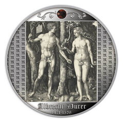 Sidabrinė moneta Adomas ir Ieva (Albrecht Dürer) kaina ir informacija | Numizmatika | pigu.lt