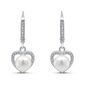 Brilio Silver Elegantiški sidabriniai auskarai su perlu ir cirkoniais EA87 sBS1065 kaina ir informacija | Auskarai | pigu.lt
