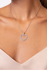 Brilio Silver Роскошный серебряный кулон сердце с цирконами PT18W цена и информация | Женское колье | pigu.lt