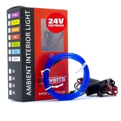 LED šviesos juostelė automobilio dekoravimui EinParts24V , 1m, mėlyna kaina ir informacija | Automobilių salono dalys | pigu.lt
