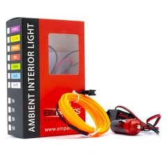 Светодиодная лента EinParts для украшения автомобиля 12B - длина 1M, цвет Оранжевый цена и информация | Части салона автомобиля | pigu.lt