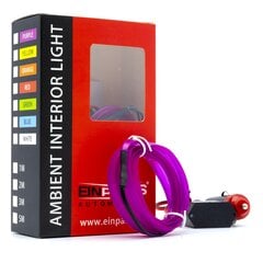 LED šviesos juostelė automobilio dekoravimui EinParts12V , 1m, violetinė kaina ir informacija | Automobilių salono dalys | pigu.lt