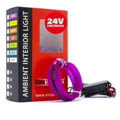 Светодиодная лента EinParts для украшения автомобиля 24B - длина 1M, цвет Фиолетовый цена и информация | Части салона автомобиля | pigu.lt