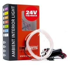 LED šviesos juostelė automobilio dekoravimui EinParts24V , 1m, balta kaina ir informacija | Automobilių salono dalys | pigu.lt