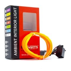 Светодиодная лента EinParts для украшения автомобиля 12B - длина 2M, цвет Оранжевый цена и информация | Части салона автомобиля | pigu.lt