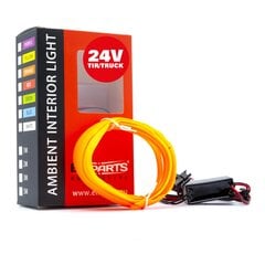 LED šviesos juostelė automobilio dekoravimui EinParts24V, 2m, orandžinė kaina ir informacija | Automobilių salono dalys | pigu.lt