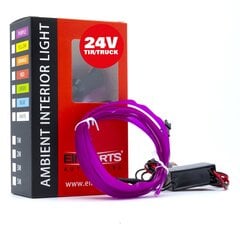 Светодиодная лента EinParts для украшения автомобиля 24B - длина 2M, цвет Фиолетовый цена и информация | Части салона автомобиля | pigu.lt