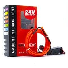 Светодиодная лента EinParts для украшения автомобиля 24B - длина 2M, цвет Красный цена и информация | Части салона автомобиля | pigu.lt