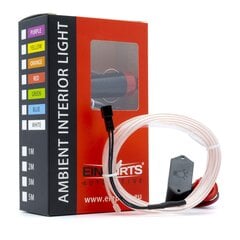 LED šviesos juostelė automobilio dekoravimui EinParts12V, 2m, balta kaina ir informacija | Automobilių salono dalys | pigu.lt
