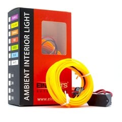 LED šviesos juostelė automobilio dekoravimui EinParts12V, 3m, geltona kaina ir informacija | Automobilių salono dalys | pigu.lt