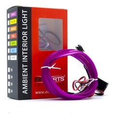 Светодиодная лента EinParts для украшения автомобиля 12B - длина 3M, цвет Фиолетовый цена и информация | Части салона автомобиля | pigu.lt