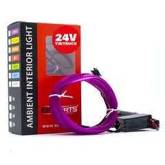 Светодиодная лента EinParts для украшения автомобиля 24B - длина 3M, цвет Фиолетовый цена и информация | Части салона автомобиля | pigu.lt
