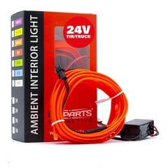 LED šviesos juostelė automobilio dekoravimui EinParts24V, 3m, raudona kaina ir informacija | Automobilių salono dalys | pigu.lt