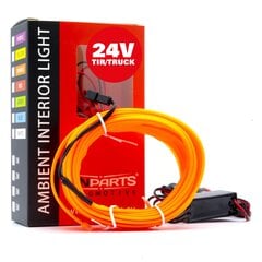 LED šviesos juostelė automobilio dekoravimui EinParts24V, 5m, orandžinė kaina ir informacija | Automobilių salono dalys | pigu.lt