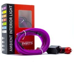 Светодиодная лента EinParts для украшения автомобиля 12B - длина 5M, цвет Фиолетовый цена и информация | Части салона автомобиля | pigu.lt