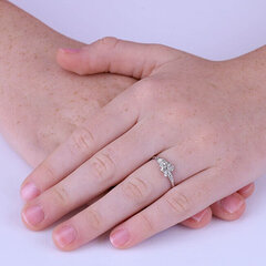 Silvego Открытое серебряное кольцо на ногу Цветы Almis PRM12188R цена и информация | Кольцо | pigu.lt