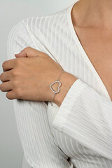 Brilio Silver Очаровательный бронзовый браслет с сердечком BRC22R цена и информация | Женский браслет | pigu.lt