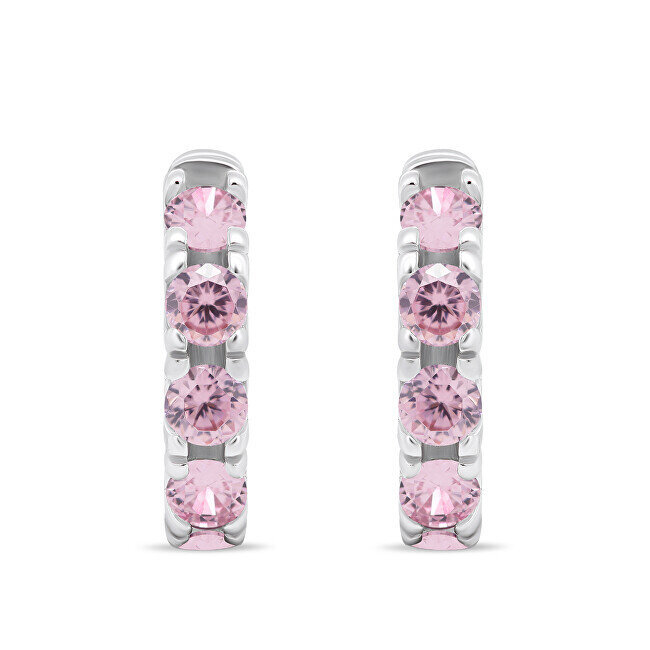 Sidabriniai auskarai su rožiniais cirkoniais moterims Brilio Silver EA481WP sBS2061 kaina ir informacija | Auskarai | pigu.lt