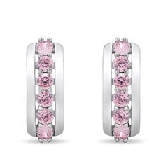 Brilio Silver Удивительные серебряные серьги с розовыми цирконами EA543WP sBS2117 цена и информация | Серьги | pigu.lt