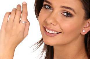 JwL Luxury Pearls Минималистское серебряное кольцо с настоящей пресноводной жемчужиной JL0790 цена и информация | Кольцо | pigu.lt