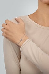 Brilio Silver Элегантный позолоченный браслет с цирконом BRC23Y цена и информация | Женские браслеты | pigu.lt