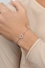 Brilio Silver Очаровательный позолоченный браслет в форме сердца BRC39Y цена и информация | Женские браслеты | pigu.lt