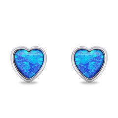 Brilio Silver Нежные серебряные серьги Сердца с синтетическими опалами EA610WB sBS2800 цена и информация | Серьги | pigu.lt