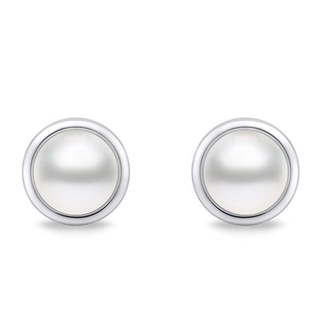 Sidabriniai auskarai su perlais moterims Brilio Silver EA626W sBS2840 kaina ir informacija | Auskarai | pigu.lt