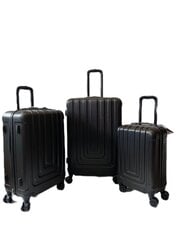 Набор чемоданов 3 шт., черный цена и информация | Чемоданы, дорожные сумки | pigu.lt