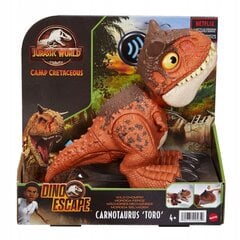 Dinozauro figūrėlė Carnotaurus Toro Mattel Jurassic World HBY84 цена и информация | Игрушки для мальчиков | pigu.lt