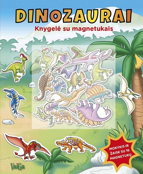 Dinozaurai. Knygelė su magnetukais цена и информация | Knygos vaikams | pigu.lt