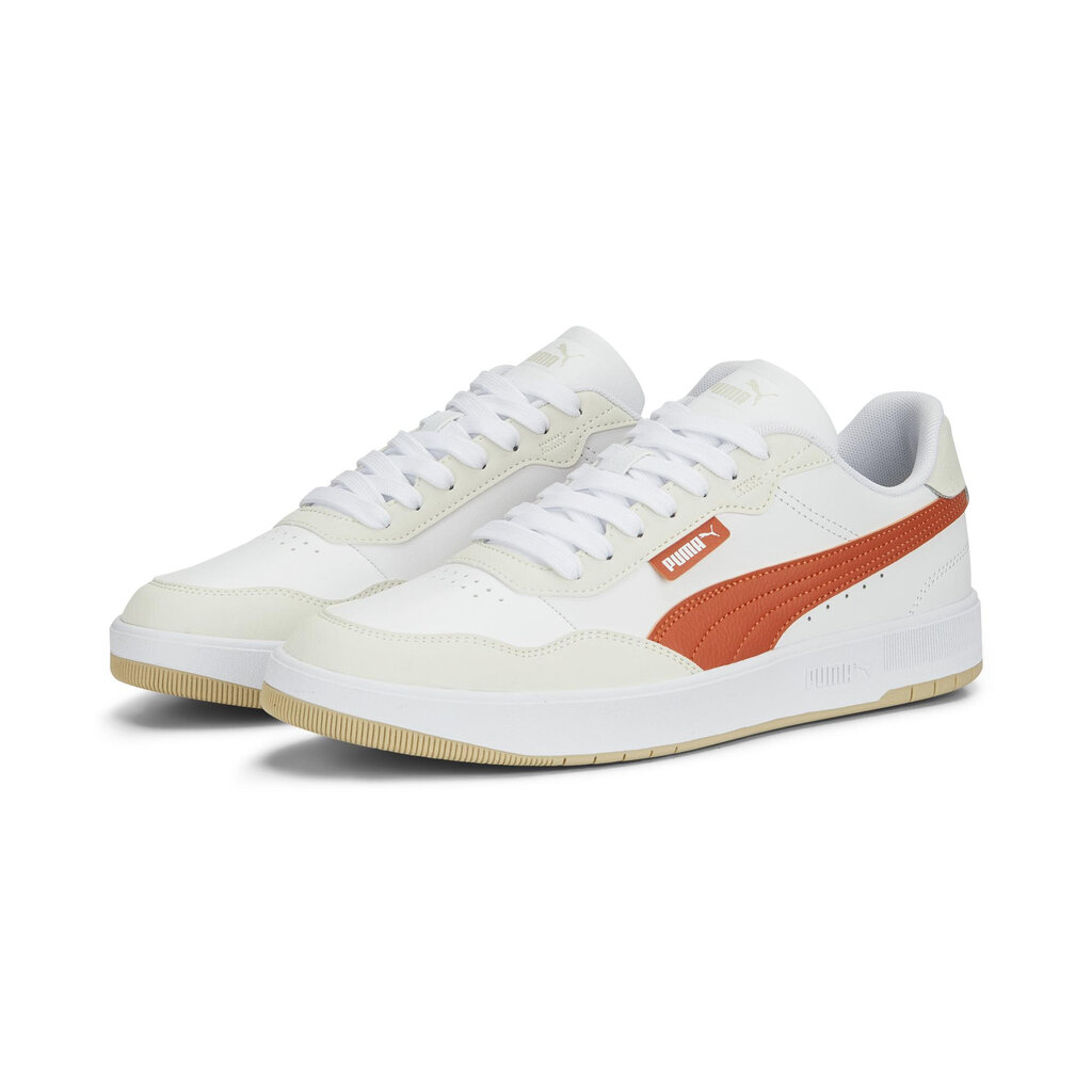 Sportiniai batai vyrams Puma Court Ultra Lite White Orange 38931, balti kaina ir informacija | Kedai vyrams | pigu.lt