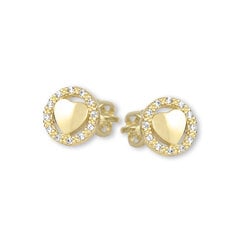 Romantiški auksiniai auskarai su kristalais moterims Brilio 745 239 001 00993 0000000 sBR1971 kaina ir informacija | Auskarai | pigu.lt