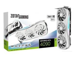 Zotac Gaming GeForce RTX 4090 Trinity OC White Edition (ZT-D40900Q-10P) kaina ir informacija | Vaizdo plokštės (GPU) | pigu.lt