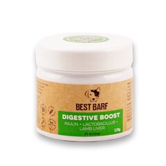 Ėrienos kepenų inulino/laktobacilų papildas Best Barf, 120g kaina ir informacija | Vitaminai, papildai, antiparazitinės priemonės šunims | pigu.lt