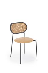 4-ių kėdžių komplektas K524, rudas/juodas kaina ir informacija | Virtuvės ir valgomojo kėdės | pigu.lt