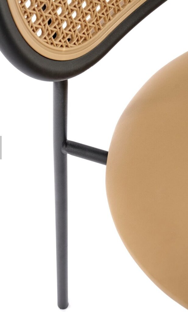 4-ių kėdžių komplektas K524, rudas/juodas kaina ir informacija | Virtuvės ir valgomojo kėdės | pigu.lt