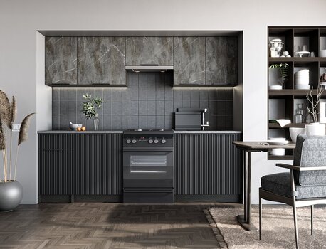 Кухонный гарнитур Tamara 240 см, серый цена и информация | Кухонные гарнитуры | pigu.lt