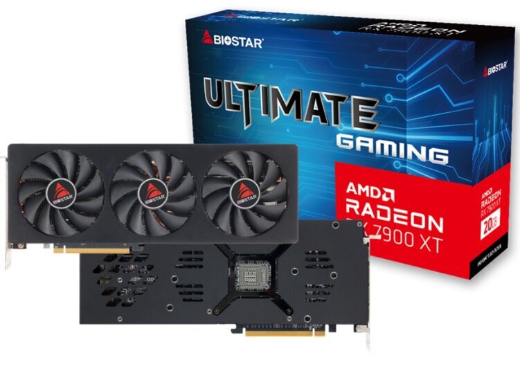 Biostar Radeon RX7900XT 20GB GDDR6 (VA7906XM00) kaina ir informacija | Vaizdo plokštės (GPU) | pigu.lt