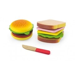 Игрушечный набор для приготовления гамбургеров Viga цена и информация | Игрушки для девочек | pigu.lt