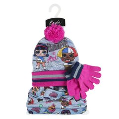 LOL Surprise! зимний комплект снуд шапка перчатки 12259 цена и информация | Зимняя одежда для детей | pigu.lt
