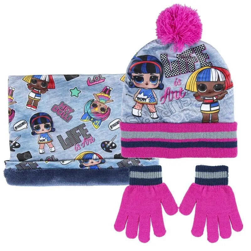 Kepurė, pirštinės ir mova mergaitėms LOL Surprise 12259 kaina ir informacija | Žiemos drabužiai vaikams | pigu.lt