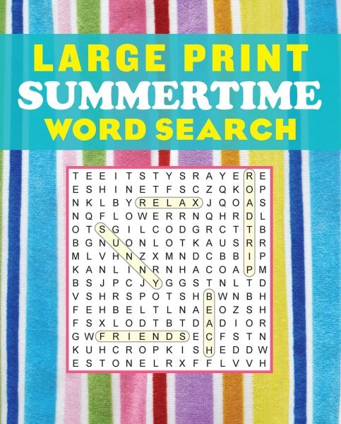Large Print Summertime Word Search kaina ir informacija | Knygos apie sveiką gyvenseną ir mitybą | pigu.lt