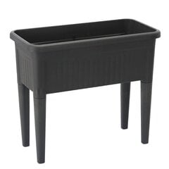 Šiltnamio stalas su kojelėmis 76x37,5x65,5 cm, juodas kaina ir informacija | Šiltnamiai | pigu.lt