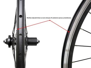 Dviračio padanga Rear Wheel 36H 28" , juoda kaina ir informacija | Dviračių kameros ir padangos | pigu.lt