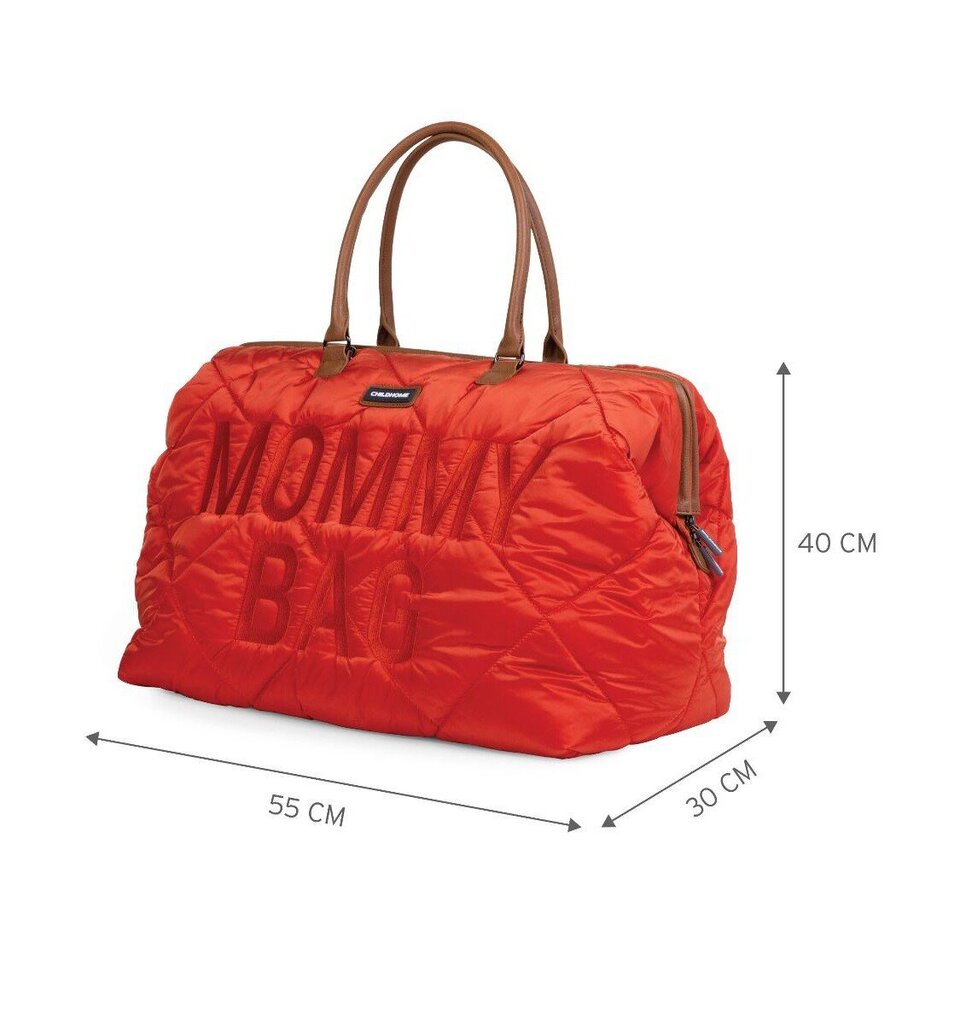 Mamos krepšys Childhome Mommy bag, Puffered red kaina ir informacija | Vežimėlių priedai | pigu.lt