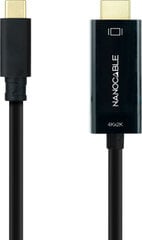 Nanocable USB-C/HDMI, 3 m цена и информация | Кабели и провода | pigu.lt