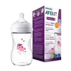 AVENT бутылочка для кормления Natural Elephant Deco 260 мл, 1M+, девочкам цена и информация | Бутылочки и аксессуары | pigu.lt